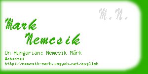 mark nemcsik business card